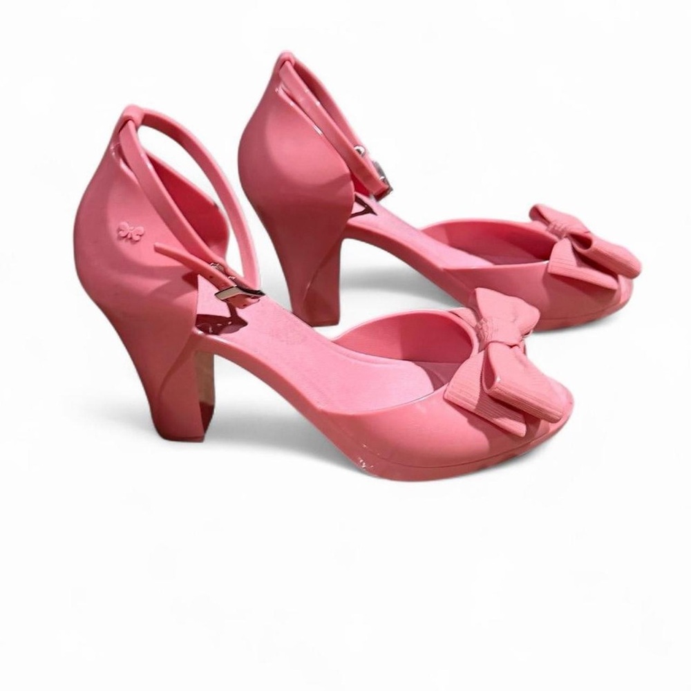 Zaxy Jelly Women’s Pink Bow D’Orsay Heels